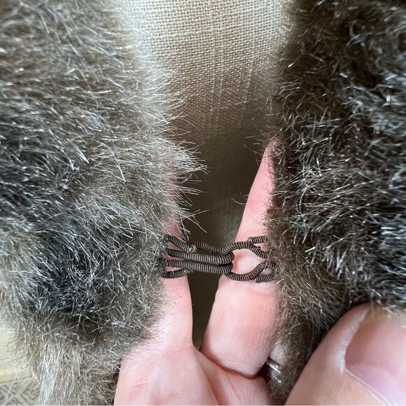 VTG Glenoit Deep Pile Fabric Faux Fur Wrap Cape Large - Picture 3 of 8